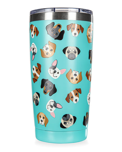Thermal Insulated Stainless Steel Dogs 20 Oz Coffee Tumbler : Color: Seafoam