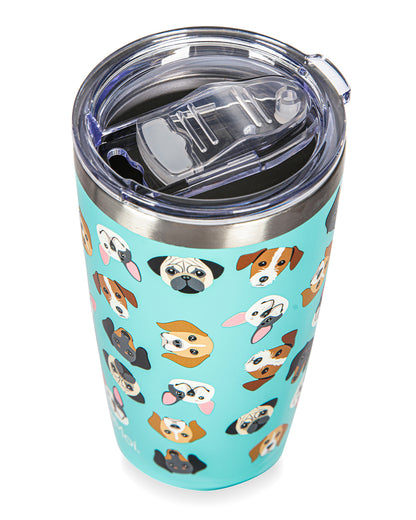 Thermal Insulated Stainless Steel Dogs 20 Oz Coffee Tumbler : Color: Seafoam