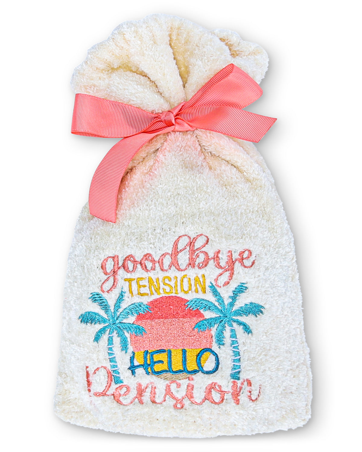 Goodbye Tension Hello Pension Cozy Socks & Gift Set : Color: Ivory
