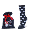 Women's Let It Snow Cozy Sock & Gift Set : Color: Black