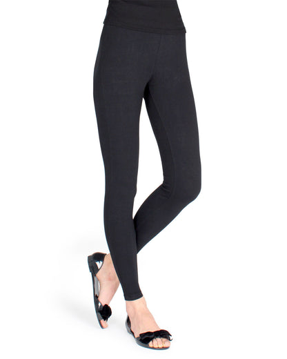 Women's Comfort Cotton Blend Lightweight Leggings : Color: Dark Gray Heather