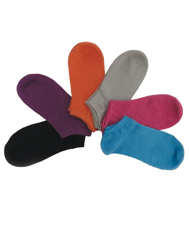 MeMoi Slub Solid Low-Cut Socks 6-Pack