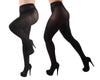 Honey Bee/Solid Control Top Tights 2 Pack : Color: Black-Black