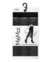 Braided Cable/Solid Control Top Tights 2 Pack : Color: Gray Heather-Black