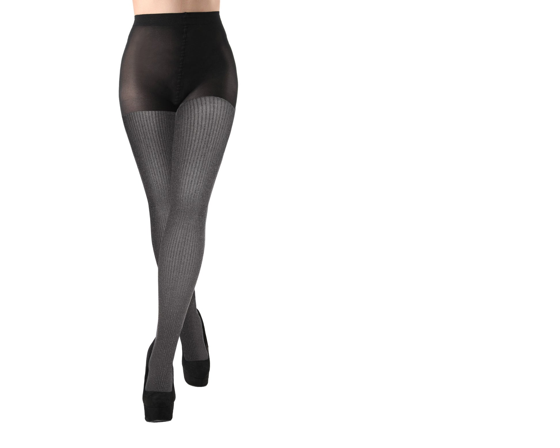 Heather/Heather Control Top Tights 2 Pack : Color: Gray Heather-Gray Heather