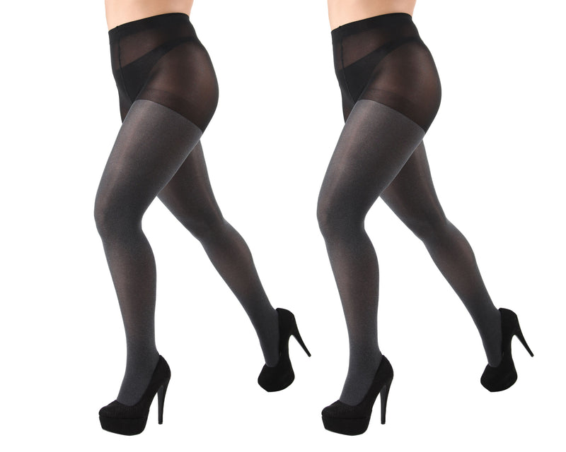 MeMoi Heather/Heather Control Top Tights 2 Pack