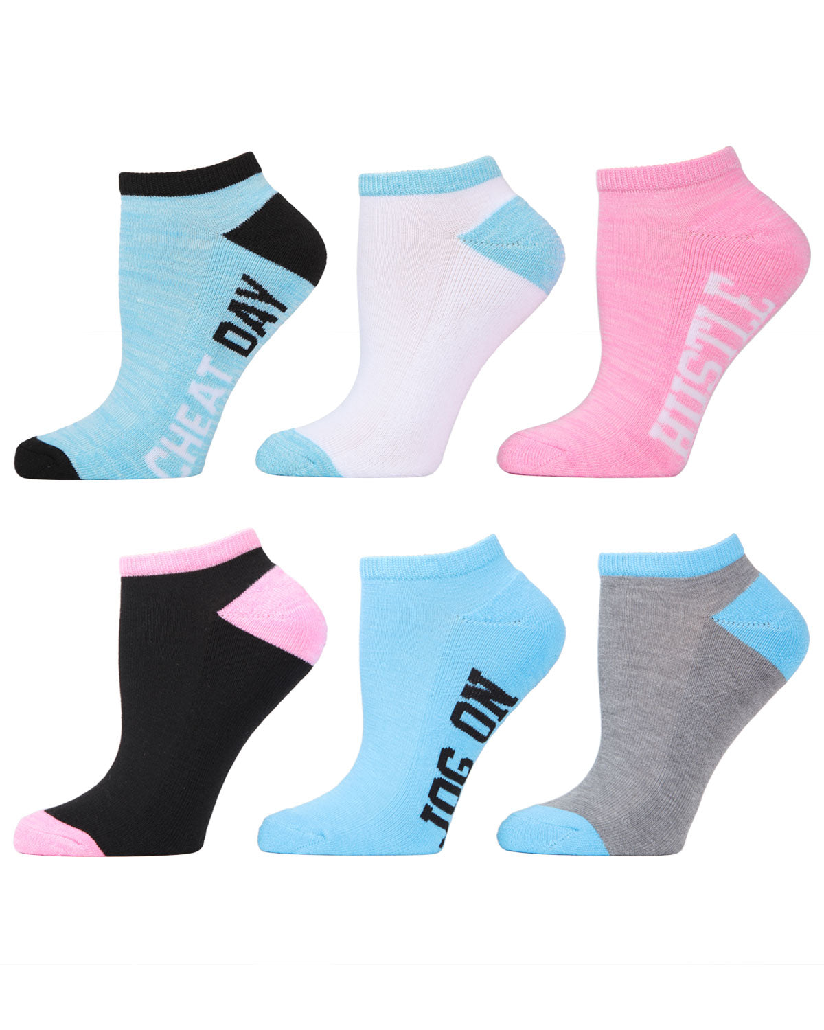 Cheat Day Half Cushioned Low-Cut Sock 6 Pack : Color: Blue Multi