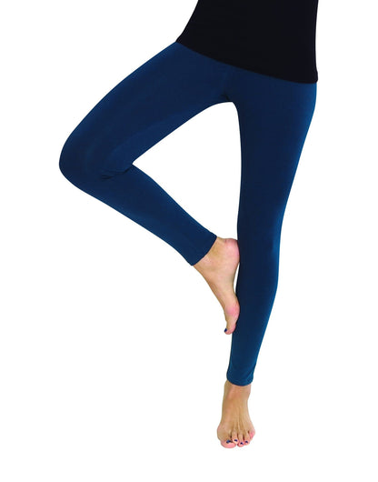 Women's Premium Fleece Lined Winter Footless Tights : Color: Poseidon