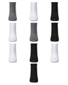 Solid Lowcut Sock 10 Pair Pack : Color: Black Marled
