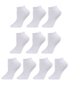 Solid Lowcut Sock 10 Pair Pack : Color: White