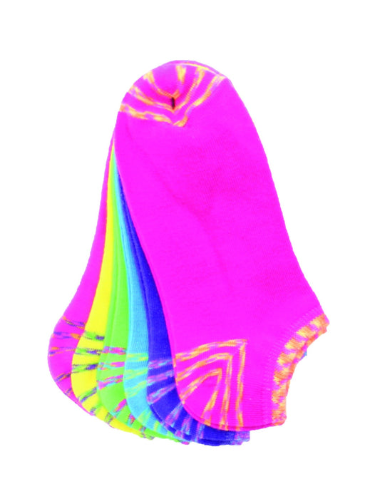 Spacedye Tips Low-Cut Women's Socks 6 Pack : Color: Neon Multi