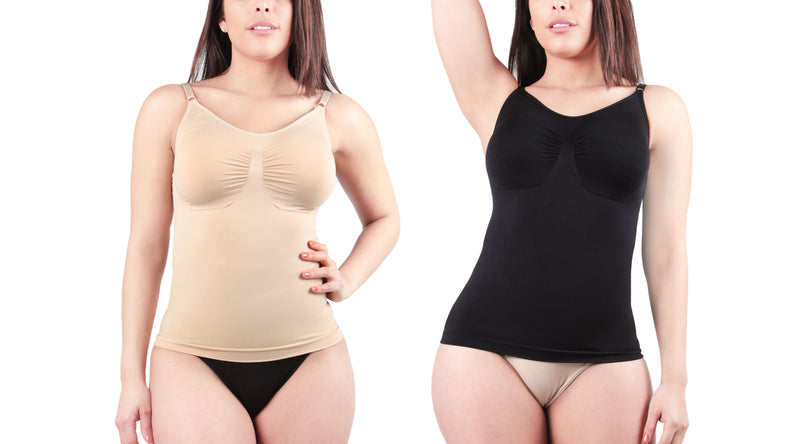 Plus Women Body Shaper V Neck Tank Slip Dress Slimming Underwear Tummy  Control