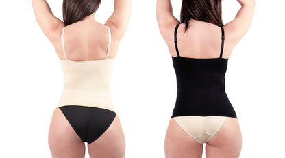 Women's 2 Pair Pack Shaping & Smoothing Scoop Neck Cami : Color: Black Nude