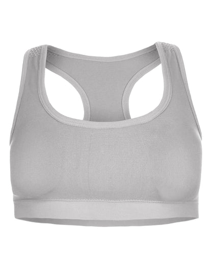 Girls' 2 Pair Pack Racerback Sports Training Bra : Color: Light Gray Heather