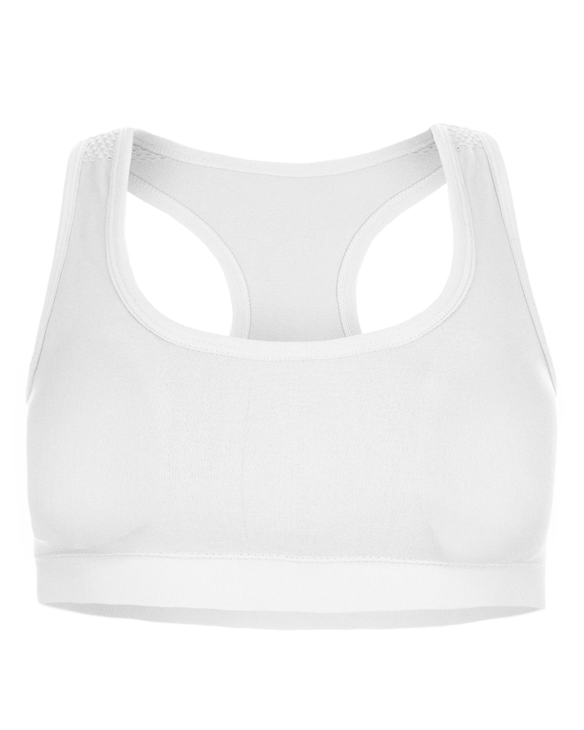 Girls' 2 Pair Pack Racerback Sports Training Bra : Color: White