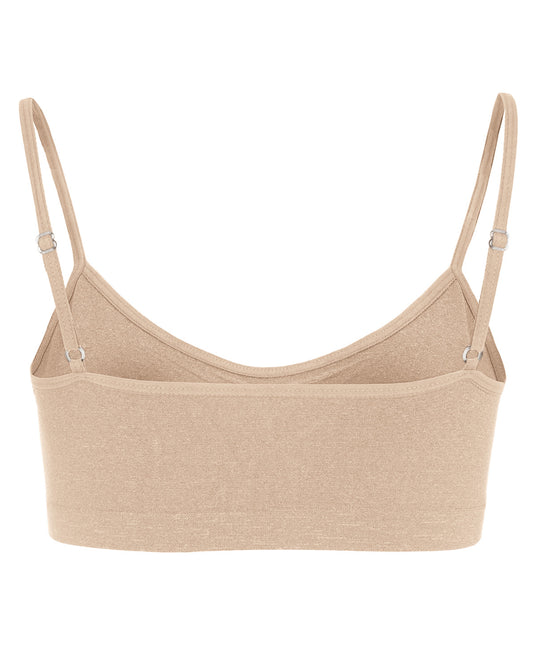 Girls' 2 Pair Pack Gathered Front Cup Training Bra : Color: Beige