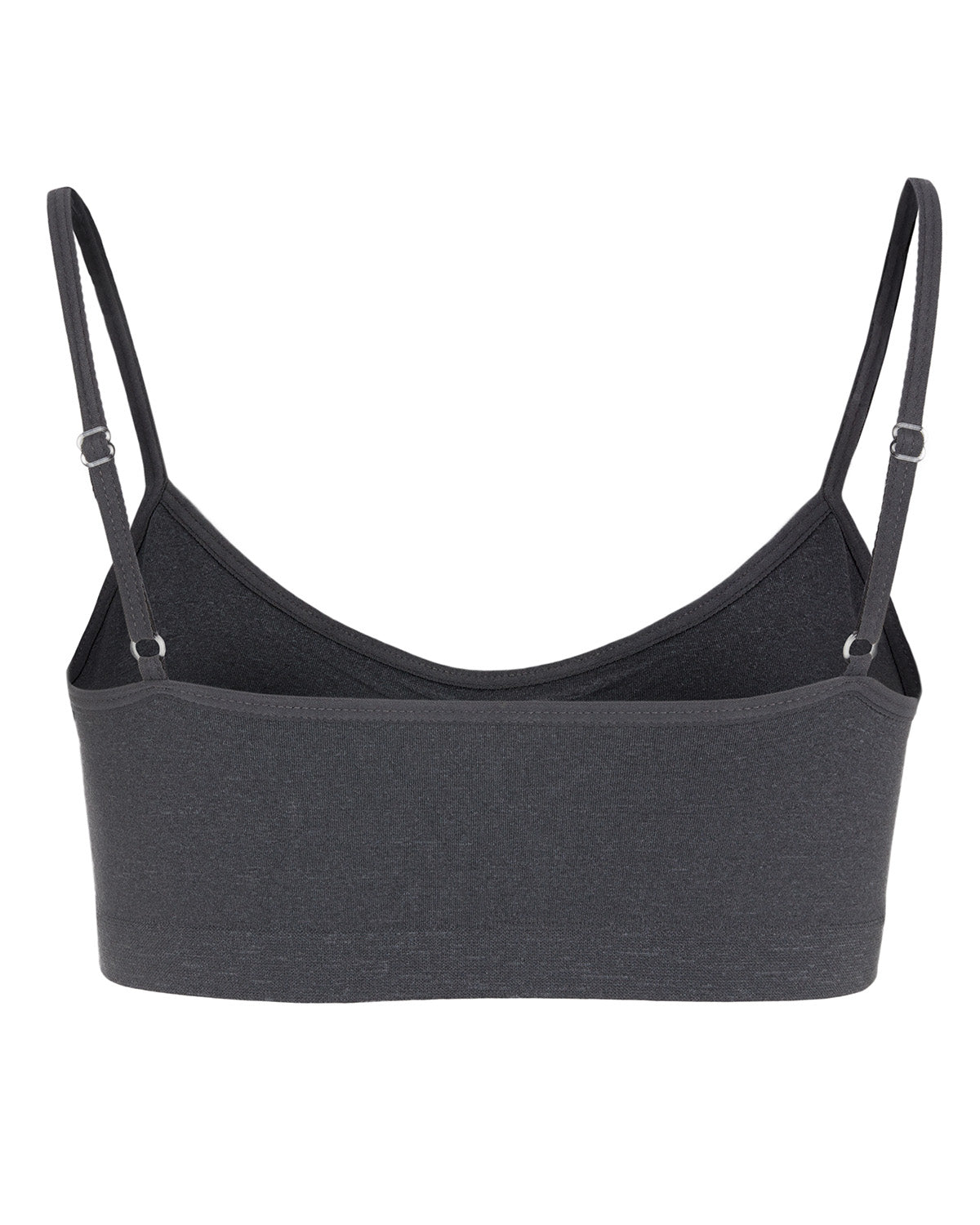 Girls' 2 Pair Pack Gathered Front Cup Training Bra : Color: Light Gray Heather