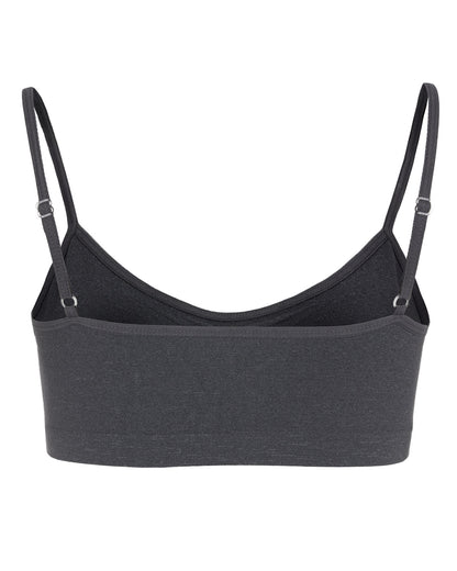 Girls' 2 Pair Pack Gathered Front Cup Training Bra : Color: Light Gray Heather