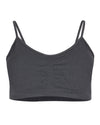 Girls' 2 Pair Pack Gathered Front Cup Training Bra : Color: Light Gray Heather
