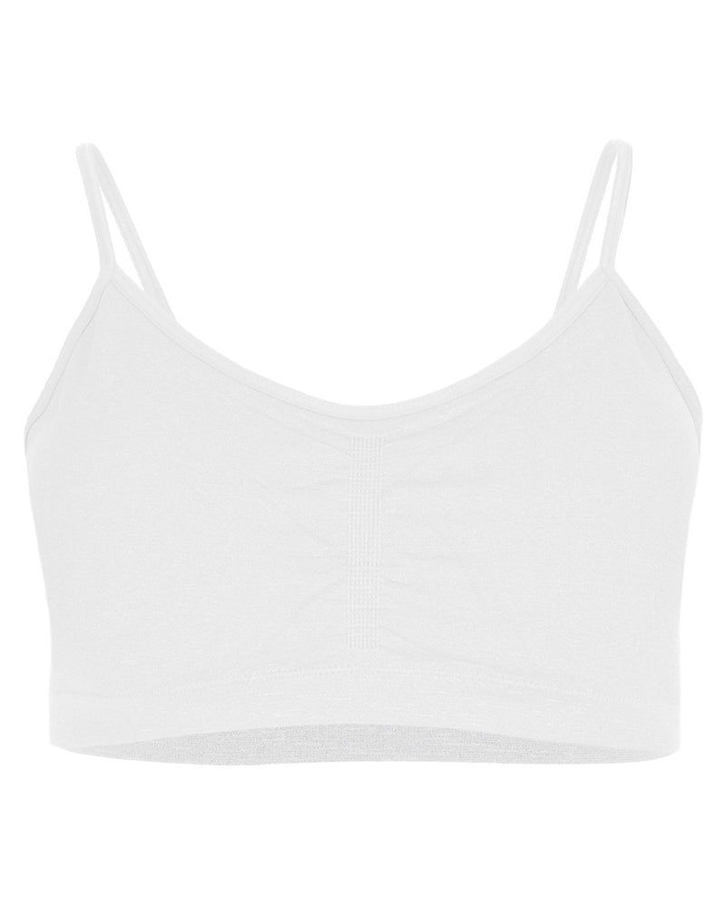 Maidenform Girls M Sports Bras 2 Pack White Heather Gray New with