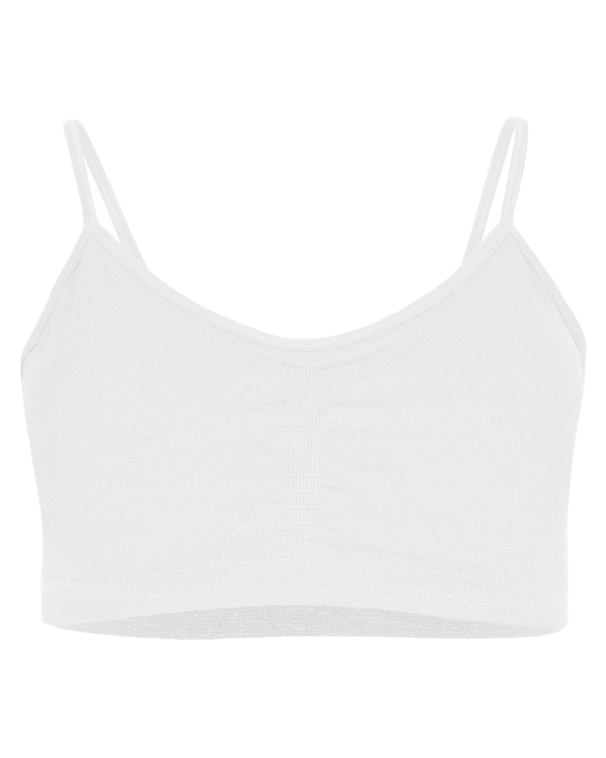 Girls' 2 Pair Pack Gathered Front Cup Training Bra : Color: White
