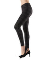 Contempo Plaid Shaping Leggings : Color: Dark Gray Heather
