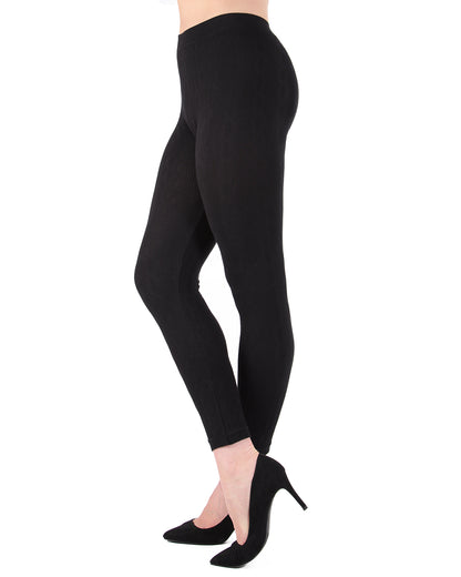 Women's 3D Cable Shaping Leggings : Color: Black