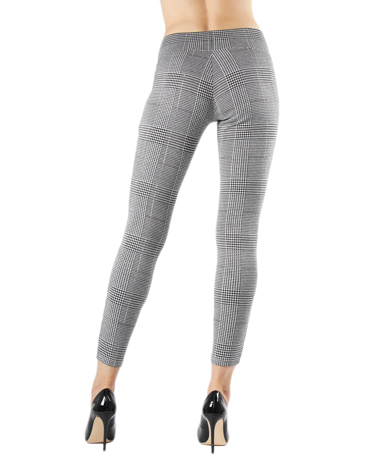 Classic Glen Plaid Shaping Leggings : Color: Black