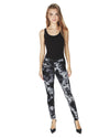 Zip Tie Dye Soft Cotton Blend Leggings : Color: Black