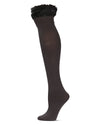 Women's Plush Lined Furry Fleece Knee High Socks : Color: Dark Gray