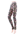 Elegant Roses Are Pink Floral Leggings : Color: Black