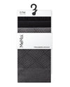 Geometric Diamonds 3 Pair Trouser Socks : Color: Gray-Black-Black