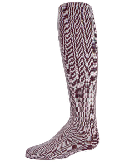 Girls Essentials Herringbone Opaque Tights : Color: Brown