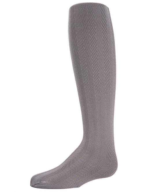 Girls Essentials Herringbone Opaque Tights : Color: Black
