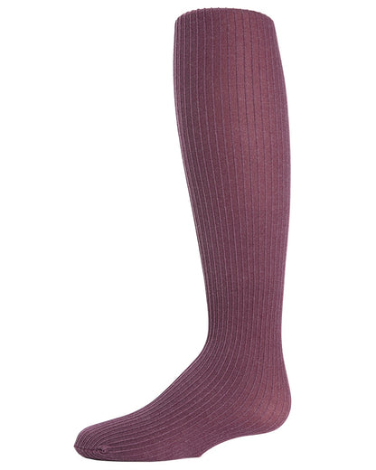Girls' Essential Ribbed Heather Nylon Tights : Color: Plum