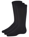 Boys' 3 Pair Pack Flat Crew Socks : Color: Black