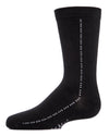 Boys' Dots On Down Mercerized Cotton Crew Socks : Color: Black