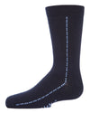 Boys' Dots On Down Mercerized Cotton Crew Socks : Color: Navy