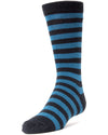 Two Color Striped Boys Cotton Blend Dress Socks : Color: Navy