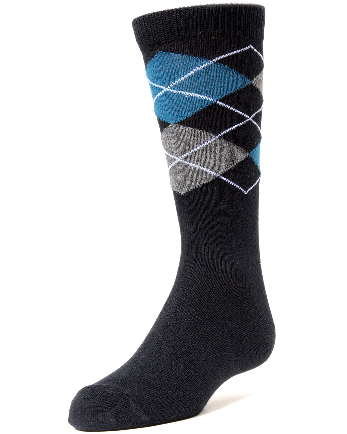 Prim and Preppy Boys Cotton Blend Argyle Socks : Color: Navy