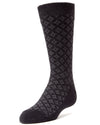 Diamonds and Dots Boys Dress Cotton Blend Crew Socks : Color: Black