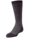 Diamond Textured Boys Cotton Rich Dress Crew Socks : Color: Black