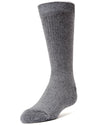 Diamond Textured Boys Cotton Rich Dress Crew Socks : Color: Charcoal