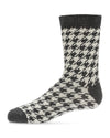 Boys' Houndstooth Crew Socks : Color: Dark Gray Heather