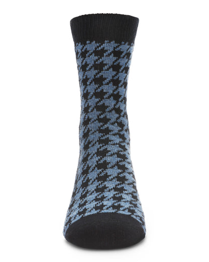 Boys' Houndstooth Crew Socks : Color: Denim Heather