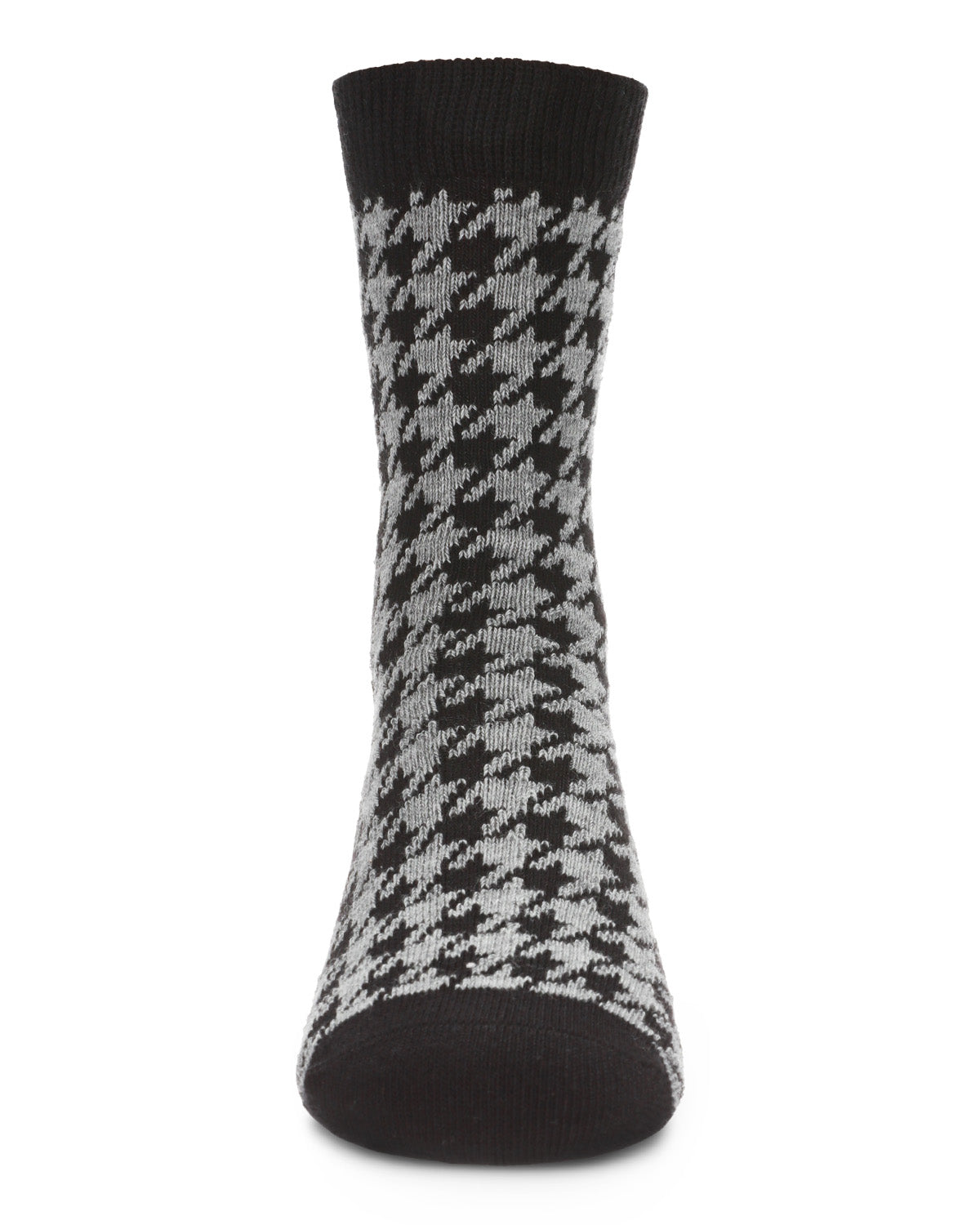 Boys' Houndstooth Crew Socks : Color: Black