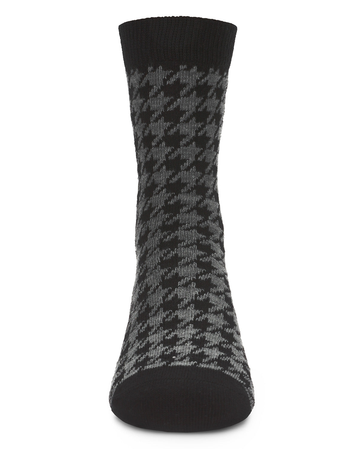 Boys' Houndstooth Crew Socks : Color: Black