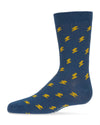 Boys' Lightning Bolt Crew Socks : Color: Blue