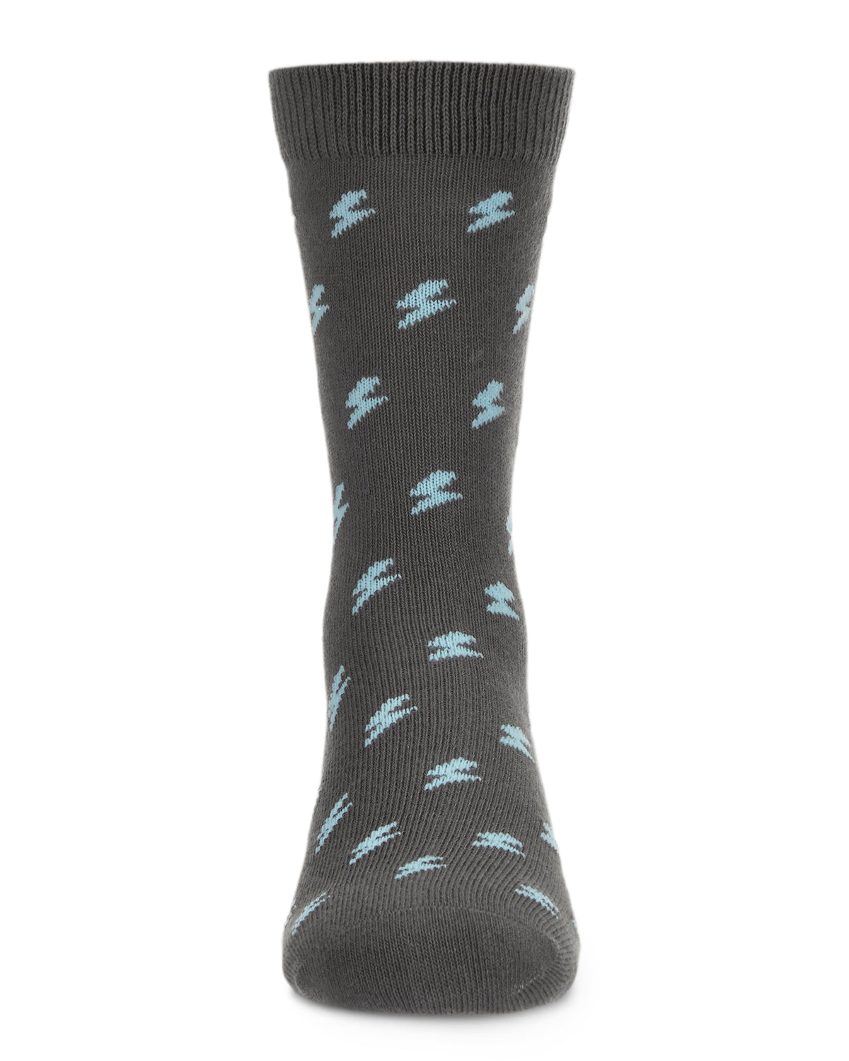 Boys' Lightning Bolt Crew Socks : Color: Gray