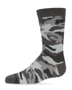 Camouflage Cotton Blend Boys Crew Sock